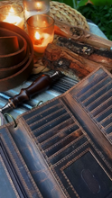 Load image into Gallery viewer, Distressed Buffalo Leather Wallet -  100% Buffalo Leather