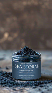 SEA STORM Spirulina + Sea Salt Mens Body Scrub