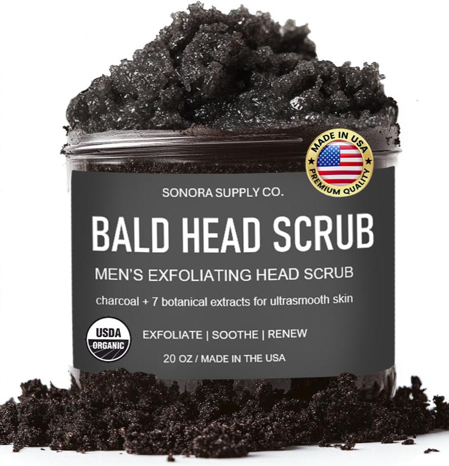 BALD HEAD SCRUB - Exfoliating Bald Head Scrub for Men