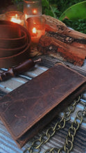 Load and play video in Gallery viewer, Distressed Buffalo Leather Wallet -  100% Buffalo Leather
